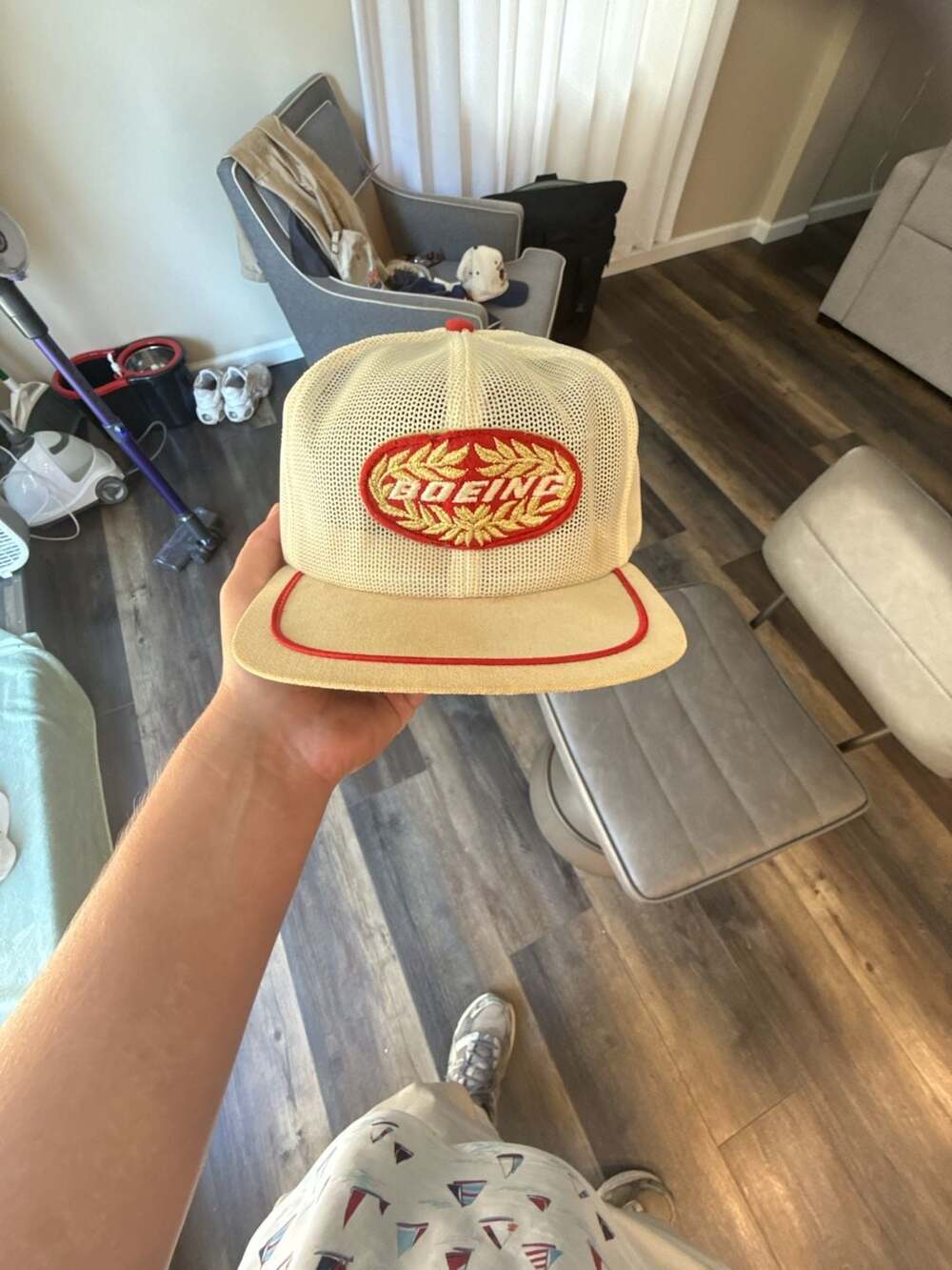 Boeing Trucker Hat Cap Vintage Aerospace Jet Plane Patch Snapback